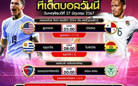 ทีเด็ดบอล27-6-67