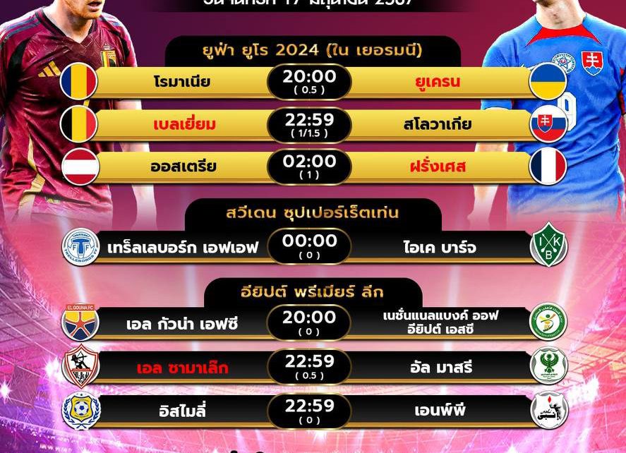 โปรแกรมบอล17-6-67
