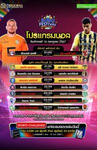 โปรแกรมบอล 16-7-67