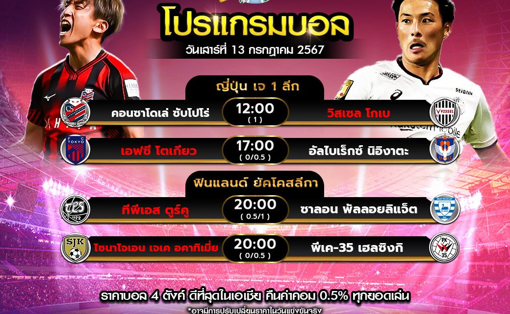 โปรแกรมบอล13-7-67