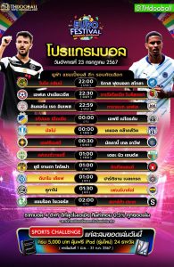 โปรแกรมบอล23-7-67