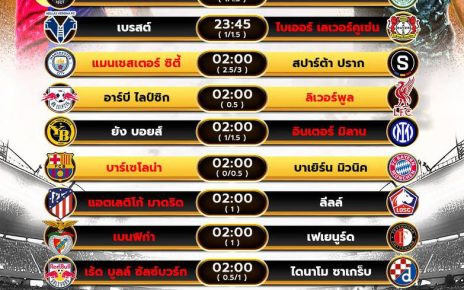 โปรแกรมบอล23-10-67
