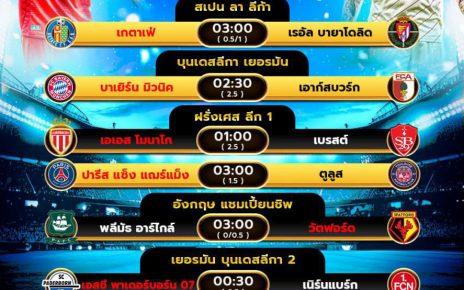 โปรแกรมบอล22-11-67