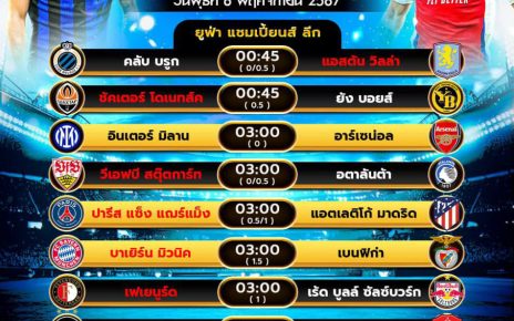 โปรแกรมบอล6-11-67