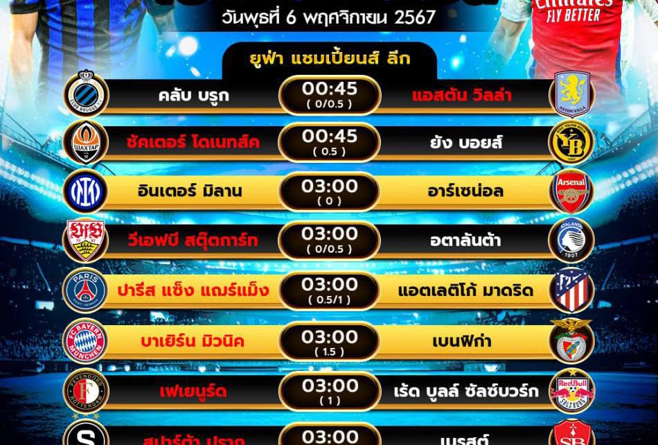 โปรแกรมบอล6-11-67