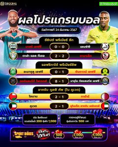 ผลโปรแกรมบอล24-12-67