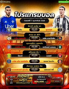 โปรแกรมบอล07-02-68