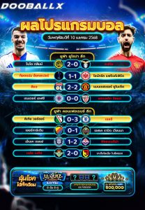 ผลโปรแกรมบอล10-04-68