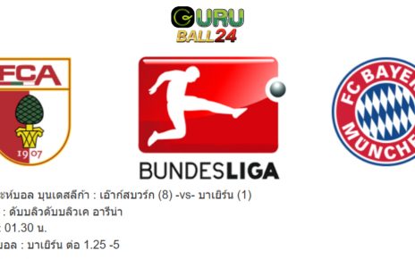 วิเคราะห์บอล บุนเดสลีก้า : เอ๊าก์สบวร์ก -vs- บาเยิร์น มิวนิค