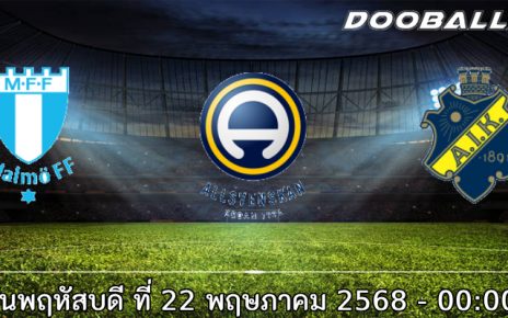 วิเคราะห์บอล สวีเดน : มัลโม่ -vs- เอไอเค โซลน่า