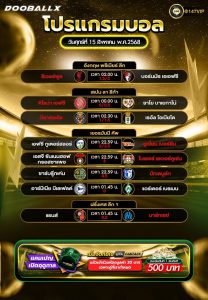 โปรแกรมบอล15-08-68