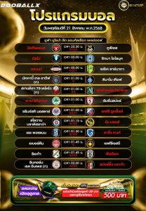 โปรแกรมบอล21-08-68