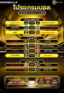 โปรแกรมบอล24-08-68